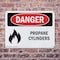 Signmission Propane Cylinders Danger Sign, Plastic, 10in W x 7in L, 2PK OS-2PACK-DS-P-710-L-1538 - alternate 6